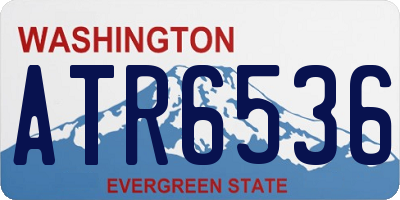 WA license plate ATR6536