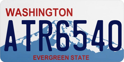 WA license plate ATR6540