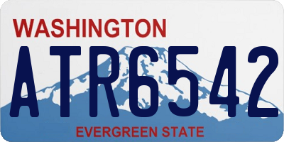 WA license plate ATR6542