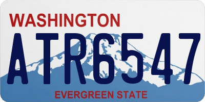 WA license plate ATR6547