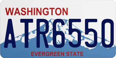 WA license plate ATR6550