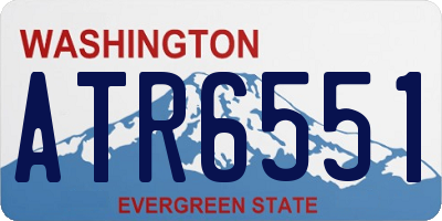 WA license plate ATR6551