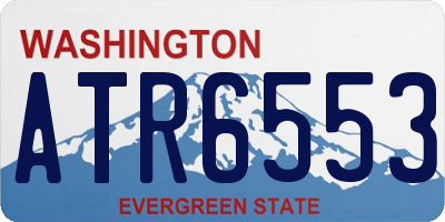 WA license plate ATR6553