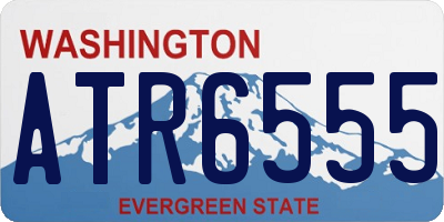WA license plate ATR6555
