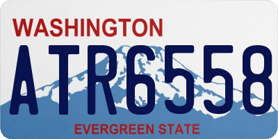 WA license plate ATR6558