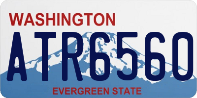 WA license plate ATR6560
