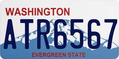 WA license plate ATR6567