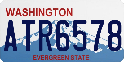 WA license plate ATR6578