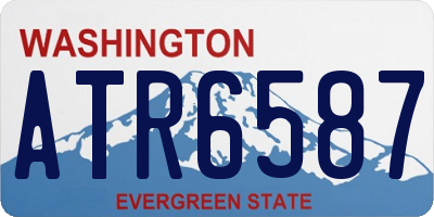 WA license plate ATR6587