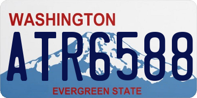 WA license plate ATR6588