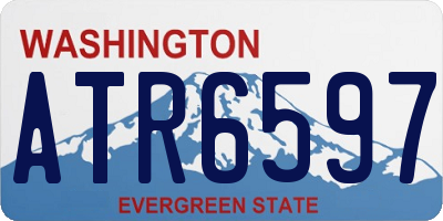 WA license plate ATR6597