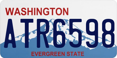 WA license plate ATR6598