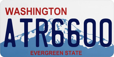 WA license plate ATR6600