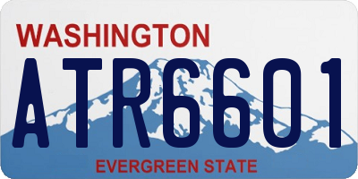 WA license plate ATR6601