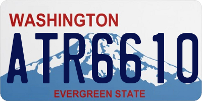 WA license plate ATR6610