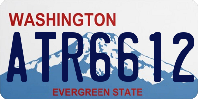 WA license plate ATR6612