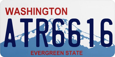 WA license plate ATR6616
