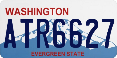 WA license plate ATR6627