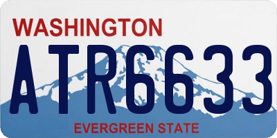 WA license plate ATR6633
