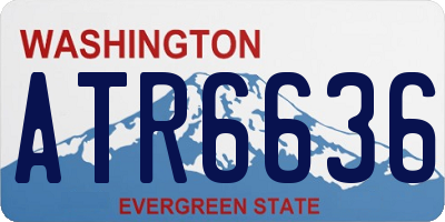 WA license plate ATR6636