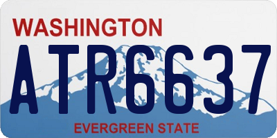 WA license plate ATR6637