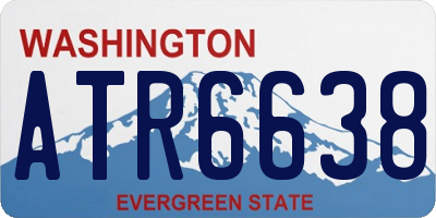 WA license plate ATR6638