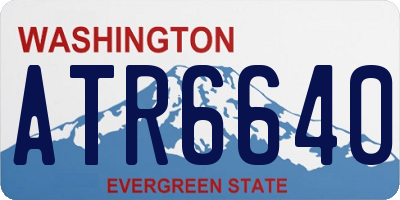 WA license plate ATR6640