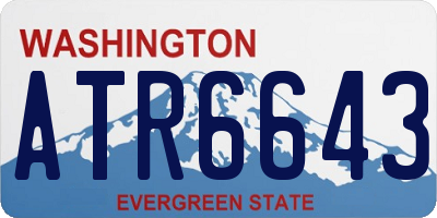 WA license plate ATR6643