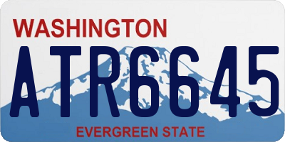 WA license plate ATR6645