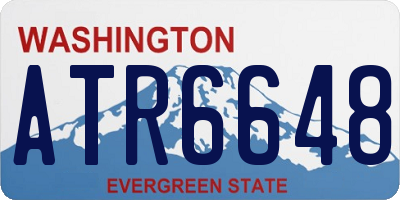 WA license plate ATR6648