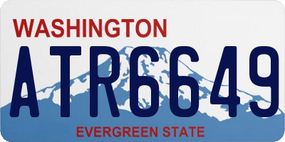 WA license plate ATR6649