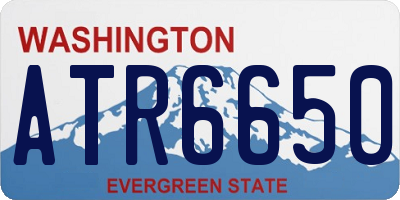WA license plate ATR6650