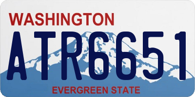 WA license plate ATR6651