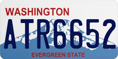 WA license plate ATR6652