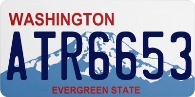WA license plate ATR6653