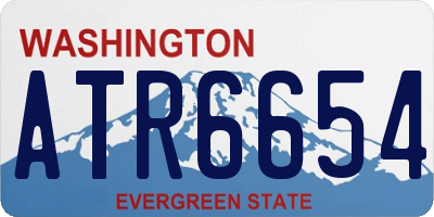 WA license plate ATR6654