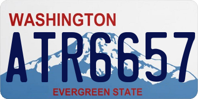 WA license plate ATR6657