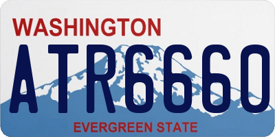 WA license plate ATR6660