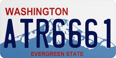 WA license plate ATR6661