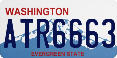 WA license plate ATR6663