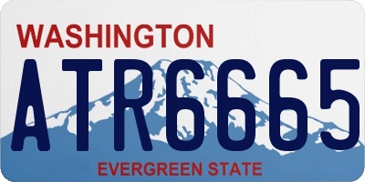 WA license plate ATR6665