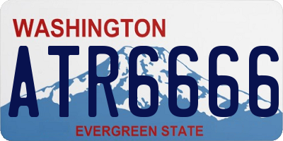 WA license plate ATR6666