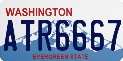 WA license plate ATR6667