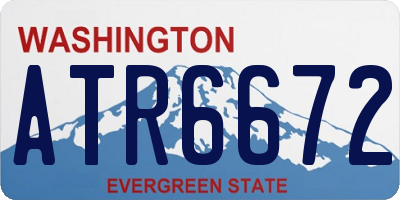 WA license plate ATR6672