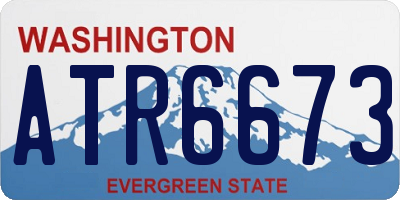 WA license plate ATR6673