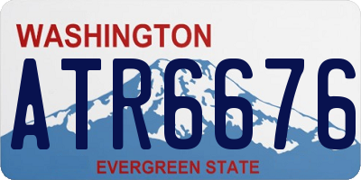 WA license plate ATR6676