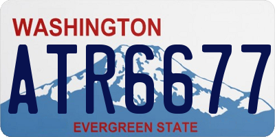 WA license plate ATR6677
