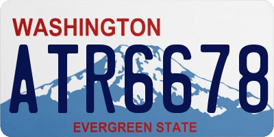 WA license plate ATR6678