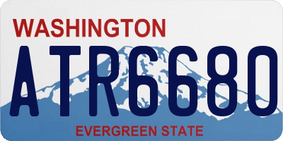 WA license plate ATR6680