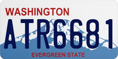 WA license plate ATR6681